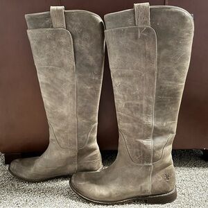Frye Paige grey riding boots, size 9.